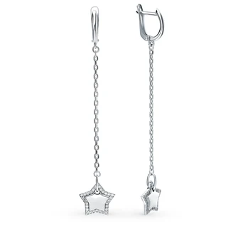 

Silver earrings with cubic zirconia sunlight sample 925