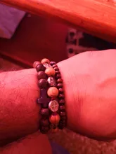 Vnox 4 unids/set envoltura trenzada pulseras de cuero para hombres Vintage Árbol de la vida amuleto timón cuentas de madera étnica muñequera Tribal