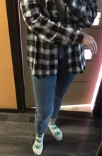 Plaid Shirts Blouses Oversized Women Top Long-Sleeve Blusas Loose Casual Cotton Ladies