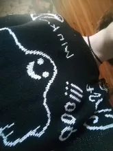 Sudadera estilo Hip Hop para hombre, suéter de punto, informal, holgado, de dibujos animados, para otoño e invierno, diseño Unisex