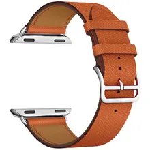 Кожаный ремешок Lyambda для Apple Watch 42/44 mm MINTAKA LWA-02-44-OR orange