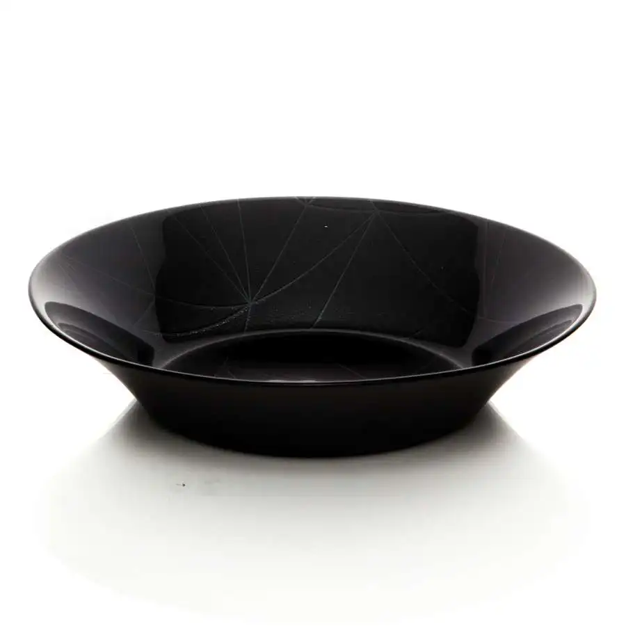 тарелка упроч. пиала боул 700мл. черные суповые тарелки. линеа блэк 260 мм 3цв. Luminarc carine noir.