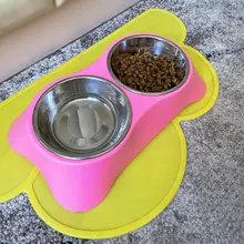 CAWAYI KENNEL Dog Feeder Drinking Bowls for dogs Cats Pet Food Bowl comedero perro miska