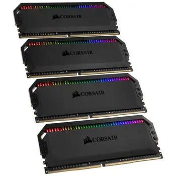 

PC memory CORSAIR DDR4 3000MHz 32GB 4x8GB Dimm XMP 2.0, DOMINATOR PLATINUM RGB Black Heatspreaders, LED RGB, 1.35V