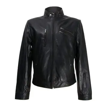 

Zerimar natural leather jacket for men with pockets on the front