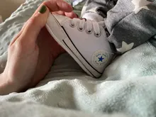 Zapatos sólidos con estrella para bebés, zapatilla de algodón suave antideslizante, suela para recién nacido, primeros pasos, de lona, informales