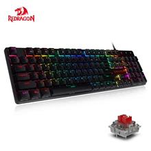 Redragon K589 Shrapnel RGB Low Profile Mechanical Gaming Keyboard with Linear & Quiet Red Switches