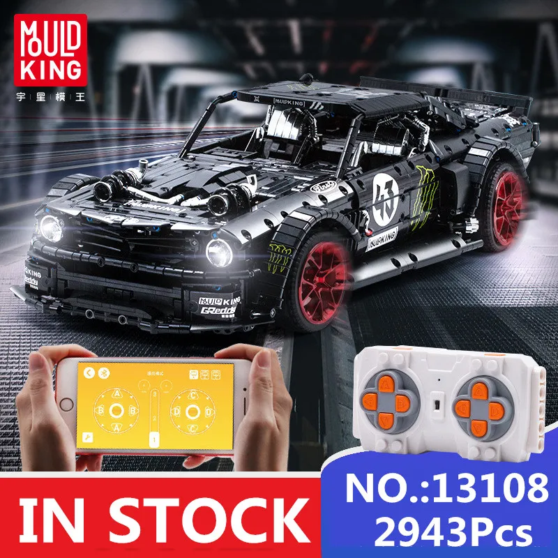 13108 приложение RC Technic автомобиль Ford Mustang Hoonicorn с мотором, совместимым MOC-22970 23009 строительные блоки кирпичи развивающие игрушки