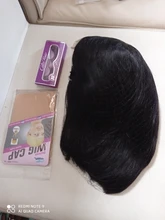 Celie Bob-Peluca de cabello humano liso con encaje frontal, postizo de pelo liso con cierre de 4x4 de densidad 150