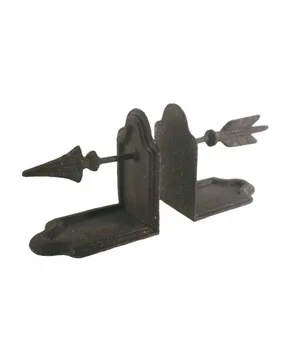 

Suit two supports books cast iron with arrow color rust. Measures: 12x12x8 cm.