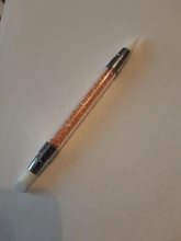Pluma de pincel para arte de uñas, cabeza de silicona, grabado repujado, escultura hueca, herramientas de manicura acrílica, diamantes de imitación de cristal, 2 vías, 1 ud.