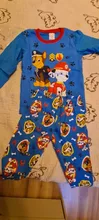 Paw Patrol-Pijama de algodón para niños, ropa de dormir de dos piezas, de manga larga