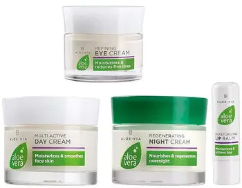 

LR ALOE VIA Aloe Vera Face Care Set (50 ml Day Cream, 50 ml Night Cream, 15 ml Eye Cream & 4,8 g Lip Balm)