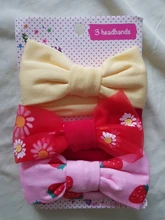 Conjunto de 3 unidades de lazos florales para bebé, diadema de lunares con lazo, diademas de algodón para niña, accesorios para el cabello para niña