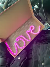 Sign-Lamp Battery-Box Nightlight Led-Neon-Lights Christmas Wedding Double-Powered Love-Shape