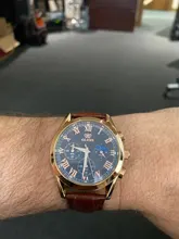 Relojes de lujo de cuarzo de los hombres relojes correa de cuero impermeable 30M de los hombres de moda gratis reloj con envío para hombres reloj con encendedor