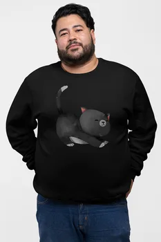 

Angemiel Wear Stretches Sweet Cat Black Men 'S Sweatshirt
