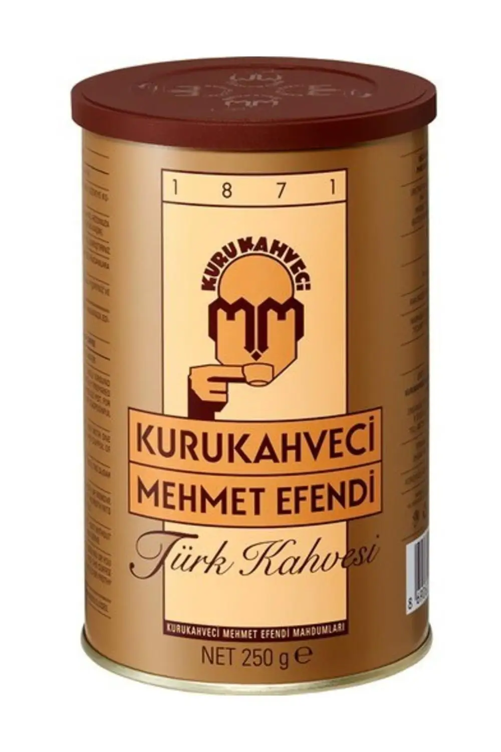 Турецкий кофе 250 г/500 г жестяная коробка традиционный курукахвечи Mehmet Efendi вкусный