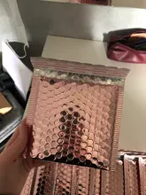 20 piezas de oro rosa sobres acolchados de burbujas para correo de embalaje bolsas de envío película de aluminio bolsa de burbuja impermeable bolsas para ropa