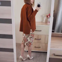 Sweater Pullovers Mock-Neck Beige Purple Winter Green 8-Colors High-Quality Women C-232