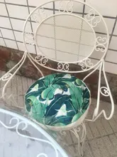 Cushion-Cover Pillow-Case Decorative Home Sofa Throw Linen Cotton Round 45cm Leaf 