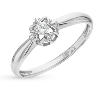 

Gold ring with diamonds sunlight sample 585