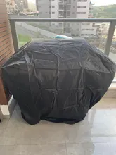 190T 210D cubierta de barbacoa para exterior, polvo impermeable Weber pesado parrilla cubierta de la lluvia de barbacoa al aire libre cojín redondo