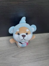 Nuevo estilo lindo Shiba Inu llavero peluche colgante pequeño chico de peluche juguetes de peluche animales de Navidad cumpleaños regalo
