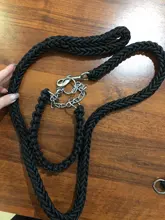 Large Dog Collar-Set Traction-Rope Leashes P-Chain Metal for Big Buckle