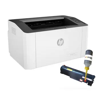 

HP 107w DOLAN TONERLİ 4 ZB78A Laser Printer Unlimited Chipli Quality Print Reliable White Black Color Quality Costless