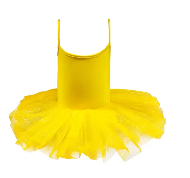 Ballet skirt dance girl elastic woman | Carnavalife, fine suspenders Tutu dress dance gymnastics dance Yellow