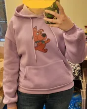 Hooded Sweatshirt Dog-Print Female Oversized Cute Winter Womens for Itself Harajuku