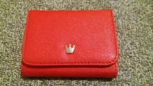 Cartera pequeña con broche para mujer, monedero pequeño, billetera de corona para tarjeta de mujer, Mini bolso de mano