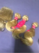 Younsolo-mechones Rubio 613 con cierre, cabello humano ondulado, 4x4, mechones, extensión de cabello humano Remy brasileño