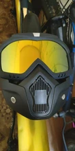 Detachable-Goggle Helmet-Mask Motorcycle-Glasses Ski-Bike Open-Face Uv-Protection 