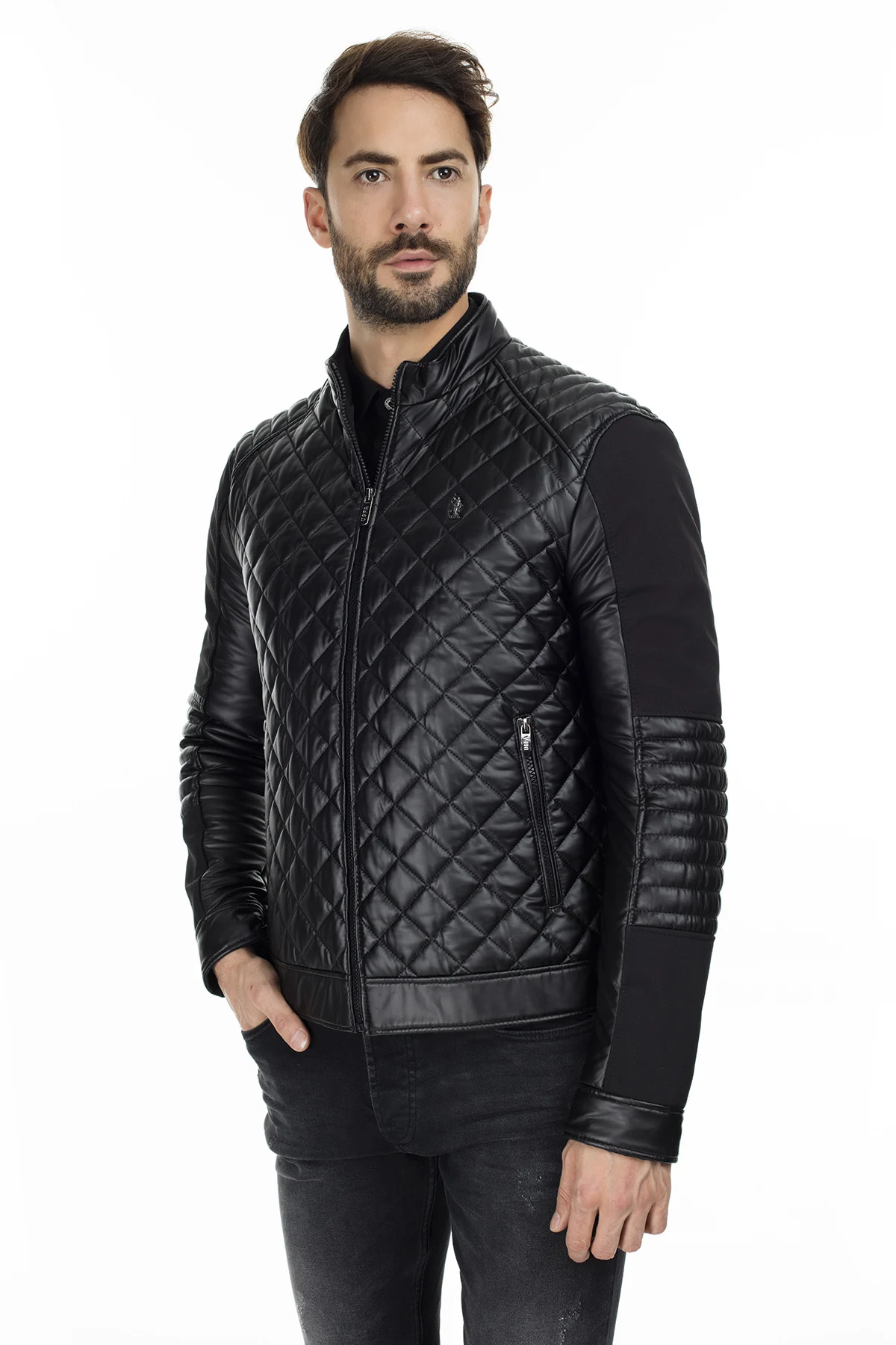 U.S. Polo куртка из искусственной кожи мужская кожаная G081SZ035P01 P8014|Куртки