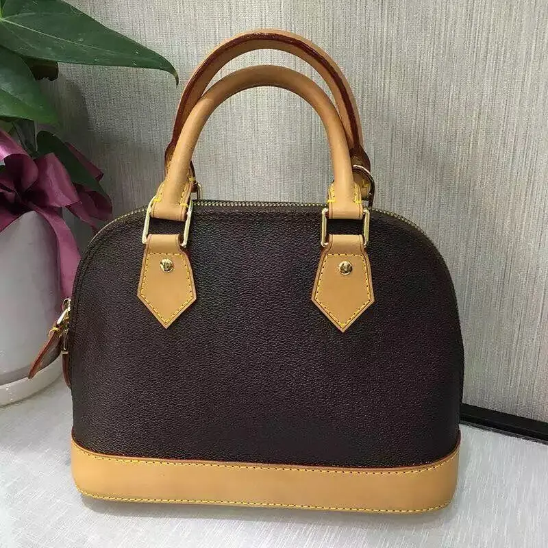 Новинка, роскошная Брендовая женская сумка ALMA BB, высокое качество, дизайнерская сумка с монограммой, Ebene, кожаная сумка