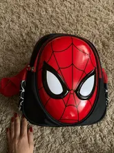 Mochila de dibujos animados de Disney para bebé, niño y niña, bolso escolar de Spider-Man para niños, guardería, 3-6 Ys