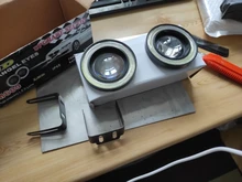 LED DRL Driving-Lights Fog-Lamp Angel-Eyes Pink Universal Yellow Blue 64mm 12V White