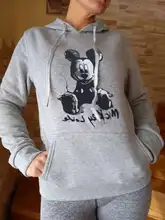 De dibujos animados de Disney par Mickey Sudadera con capucha Casual de las mujeres Sudadera con capucha Ulzzang ropa informal estilo hip hop Harajuku sudadera