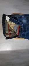 Jeans Trousers Patched Harem-Pants Loose Elastic Streetwear Blue Retro Cowboys Casual