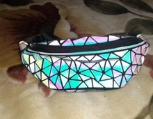 Riñonera luminosa de cuero para mujer, bolso de cintura, a la moda, 2020