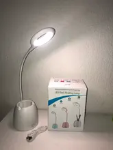 Pen-Holder Desk-Lamp Book Read-Light Dimming Bedside Home-Decor Pink Eye-Protect Touch