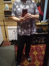 Blusa de tamaño grande para mujer, camisa informal de manga corta con puntos ondulados