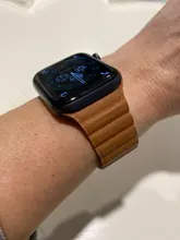 Correa de cuero para Apple Watch, banda magnética de 44mm, 40mm, 38mm y 42mm para reloj inteligente iWatch series 3, 4, 5, se, 6