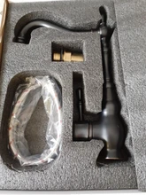 Montaje en cubierta de baño grifo de cocina monomando giratorio 360 lavabo mezclador grifos negro mezcladores de agua caliente y fría