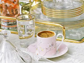 

Sakura New Bone 4 Piece Coffee Cup Set 80 Ml Pink