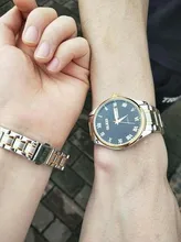 OELVS-reloj mecánico automático de lujo para parejas, de acero inoxidable, resistente al agua, masculino, regalo, 6630