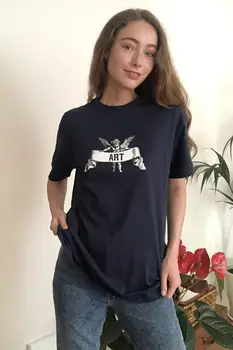 

Trendyol Front and Back Printed Boyfriend Knitted T-Shirt TWOSS20TS1812