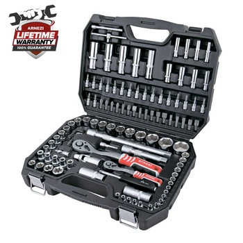 

Tool Set in plastic case, 108 items, 1/4 "DR, 1/2" DR [Arnezi R0900108]